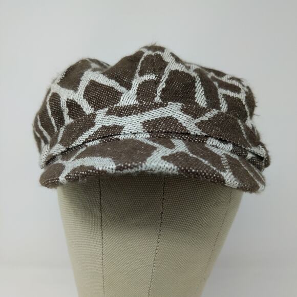 Angela & William Cheetah Print Pattern Hat Brown White OSFA Logo - Picture 4 of 11